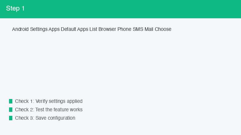Android Settings Apps Default Apps List Browser Phone SMS Mail Choose