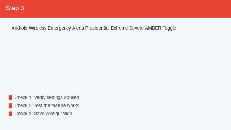Android Wireless Emergency Alerts Presidential Extreme Severe AMBER Toggle