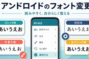 Androidスマホの文字サイズや書体変更を整理した図解