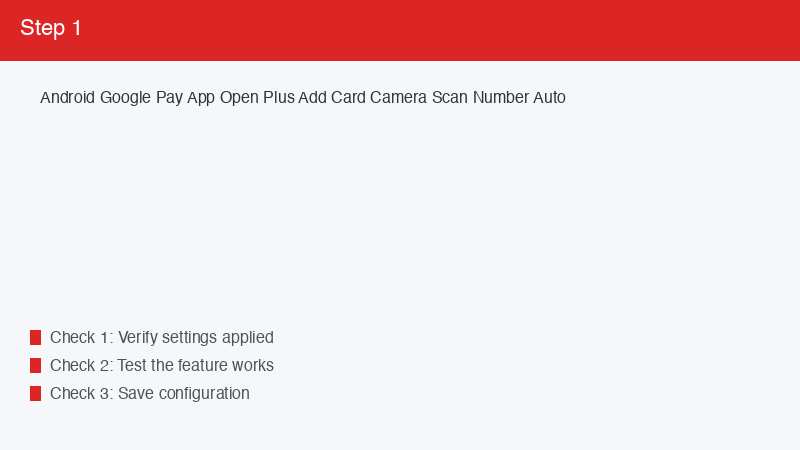 Android Google Pay App Open Plus Add Card Camera Scan Number Auto