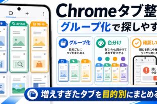 Android Chromeのタブをグループ化して整理する方法