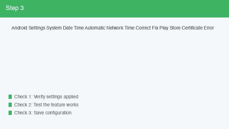 Android Settings System Date Time Automatic Network Time Correct Fix Play Store 