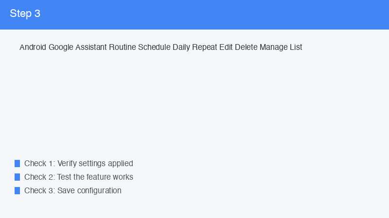 Android Google Assistant Routine Schedule Daily Repeat Edit Delete Manage List