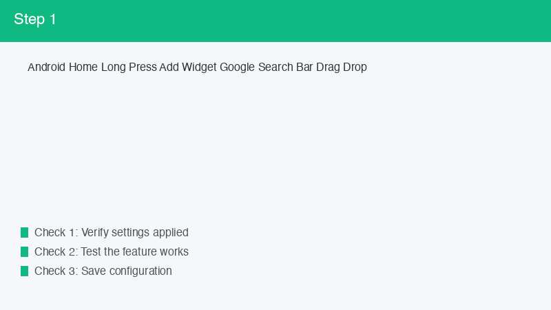 Android Home Long Press Add Widget Google Search Bar Drag Drop