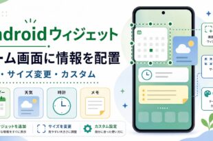 Androidウィジェットでカレンダー、天気、時計、メモをホーム画面に配置する日本語アイキャッチ画像