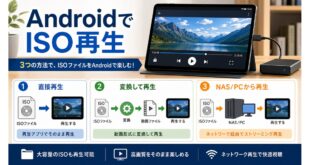 AndroidでISOファイルを直接再生、変換再生、NASやPCから再生する方法を整理した図解