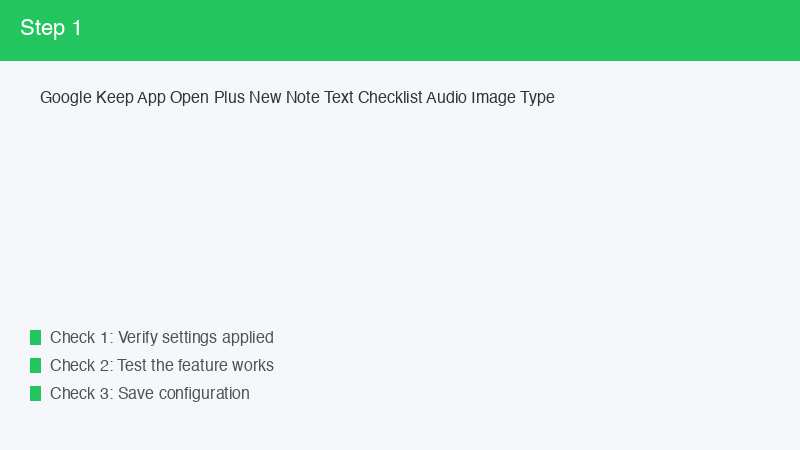 Google Keep App Open Plus New Note Text Checklist Audio Image Type