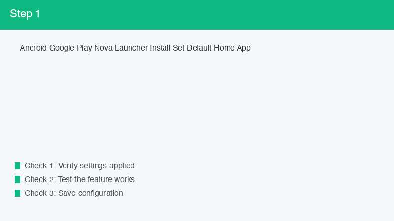 Android Google Play Nova Launcher Install Set Default Home App