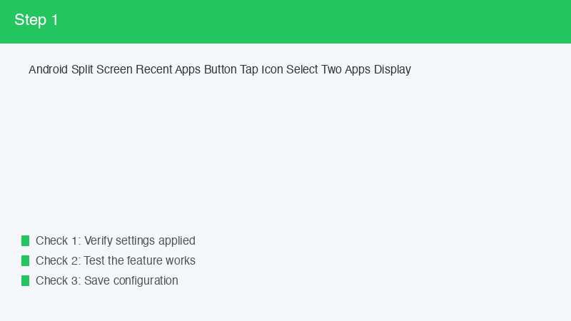 Android Split Screen Recent Apps Button Tap Icon Select Two Apps Display