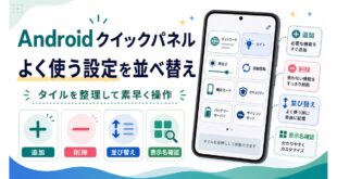 Androidクイックパネルで追加、削除、並び替え、表示名確認を行う日本語アイキャッチ画像