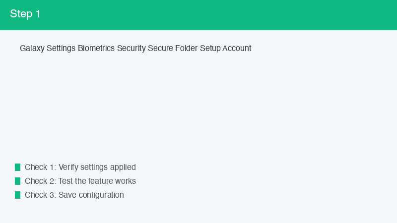 Galaxy Settings Biometrics Security Secure Folder Setup Account