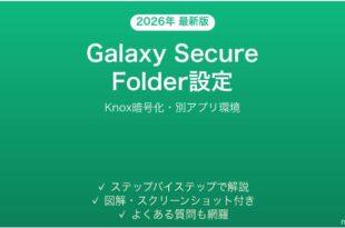 Galaxy Secure Folderセキュアフォルダの使い方完全ガイドKnox
