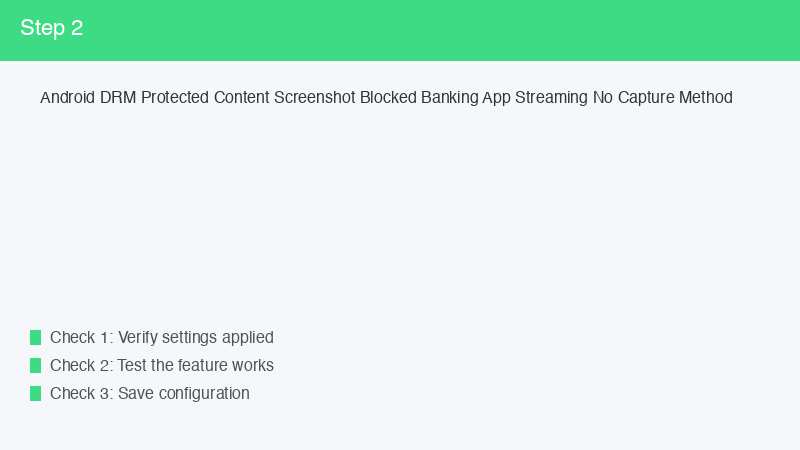 Android DRM Protected Content Screenshot Blocked Banking App Streaming No Captur