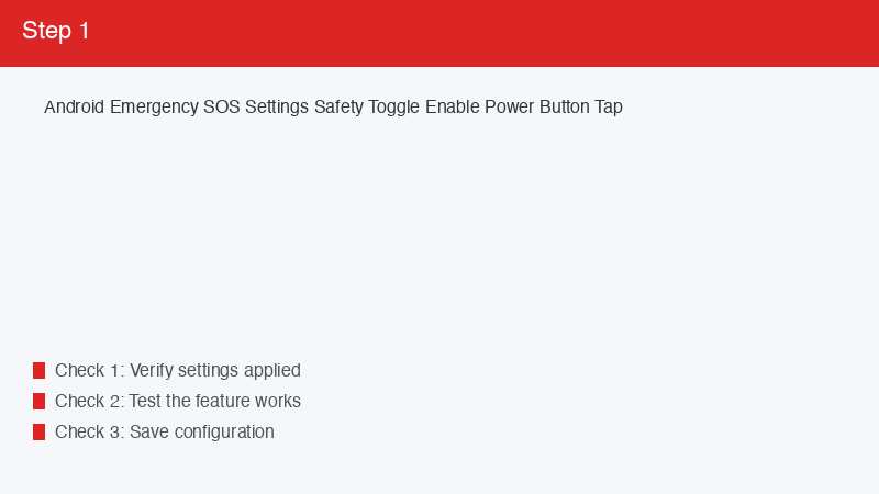 Android Emergency SOS Settings Safety Toggle Enable Power Button Tap