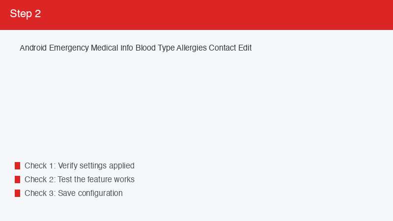 Android Emergency Medical Info Blood Type Allergies Contact Edit