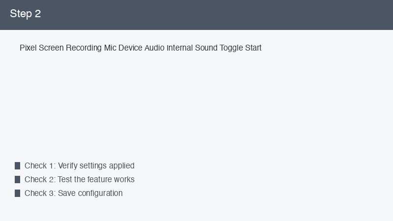 Pixel Screen Recording Mic Device Audio Internal Sound Toggle Start