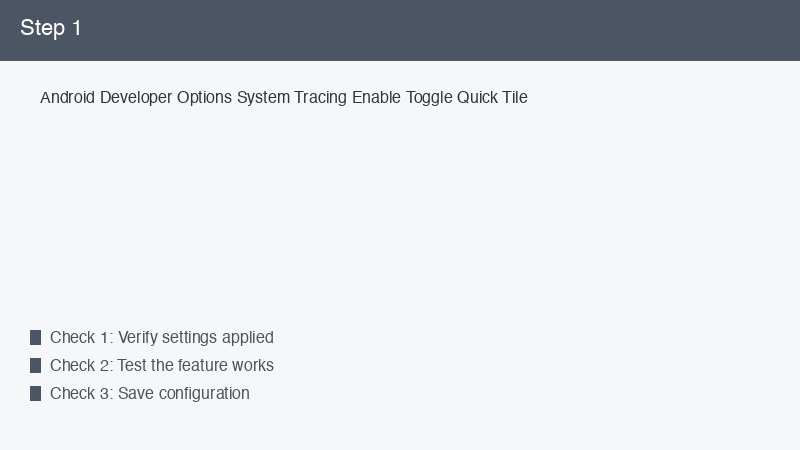 Android Developer Options System Tracing Enable Toggle Quick Tile