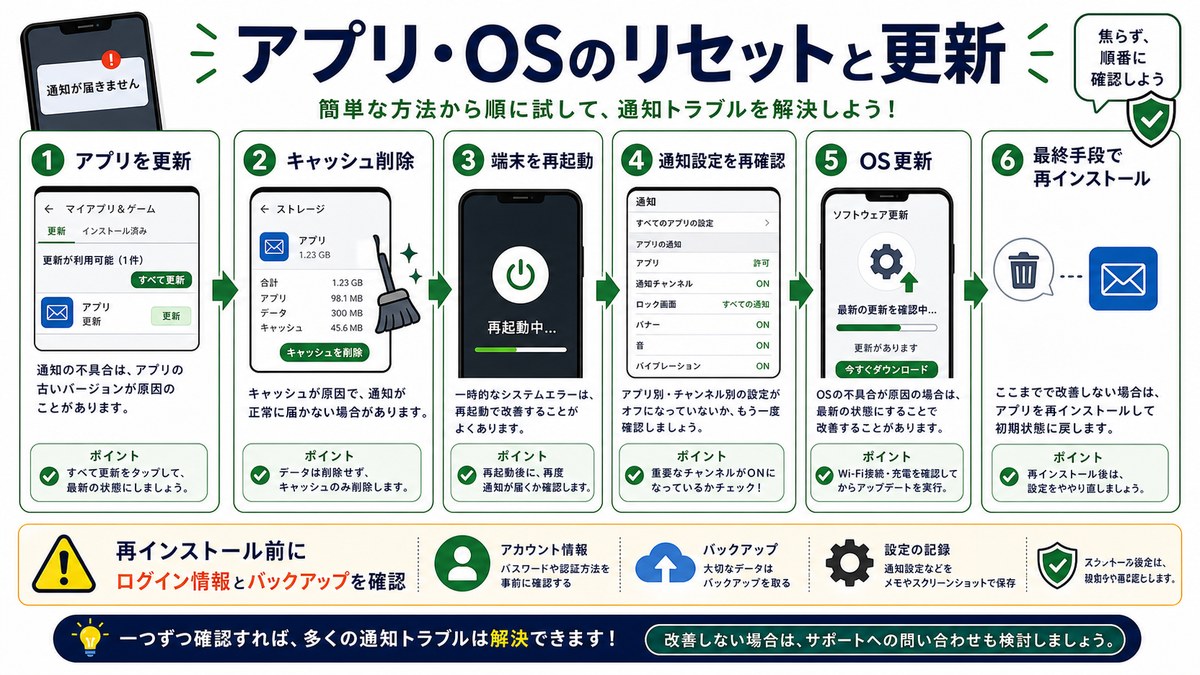 アプリとOSのリセット・更新の図解