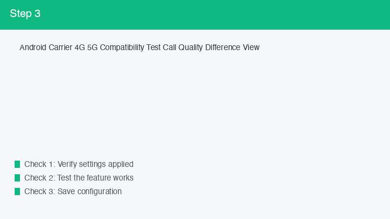 Android Carrier 4G 5G Compatibility Test Call Quality Difference View
