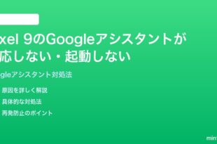 Google Pixel 9のGoogleアシスタントが反応しない起動しない時の対処法