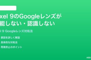 Google Pixel 9のGoogleレンズが機能しない認識しない時の対処法