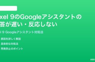Google Pixel 9のGoogleアシスタントの応答が遅い反応しない時の対処法