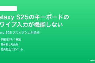 Samsung Galaxy S25のキーボードのスワイプ入力が機能しない時の対処法