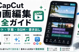 CapCut動画編集のカット字幕BGM書き出しをまとめたアイキャッチ画像