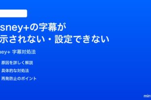 Disney+の字幕が表示されない設定できない時の対処法