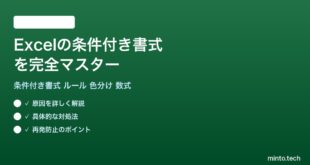 【2026年最新版】Excelの条件付き書式を完全マスター｜ルール設定・色分け・数式活用ガイド