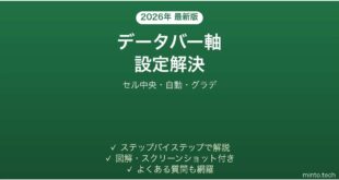 【2026年最新版】Excelの条件付き書式データバーで負の値の軸位置設定とグラデーション調整完全ガイド