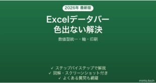 【2026年最新版】Excelのデータバー(条件付き書式)の色が表示されない・グラデーションがおかしい時の解決法完全ガイド