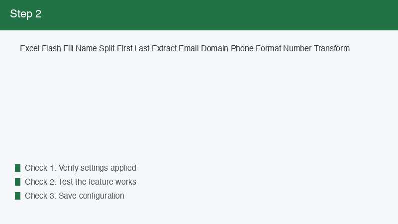 Excel Flash Fill Name Split First Last Extract Email Domain Phone Format Number 