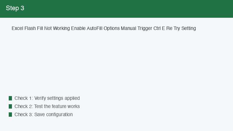 Excel Flash Fill Not Working Enable AutoFill Options Manual Trigger Ctrl E Re Tr