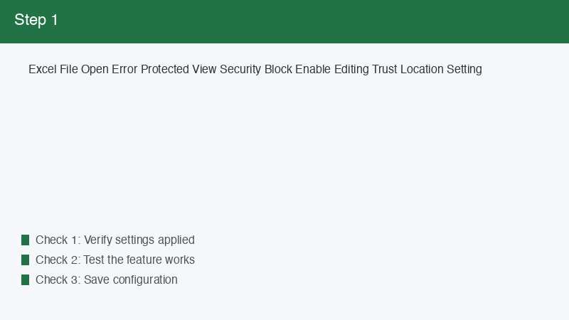 Excel File Open Error Protected View Security Block Enable Editing Trust Locatio