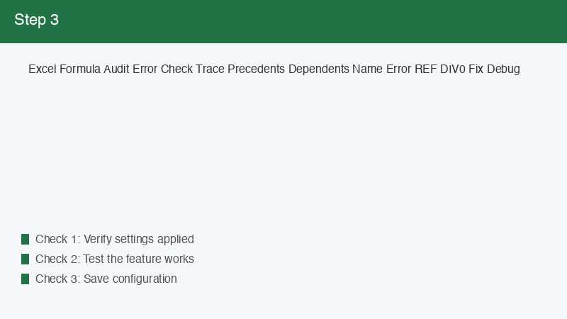 Excel Formula Audit Error Check Trace Precedents Dependents Name Error REF DIV0 