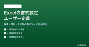 【2026年最新版】Excelのセルの書式設定でユーザー定義の表示形式を作成する方法【完全ガイド】