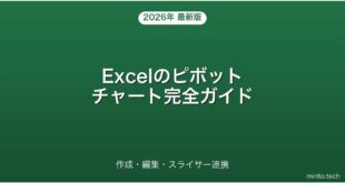 【2026年最新版】Excelのピボットチャート作成・編集・スライサー連携完全ガイド