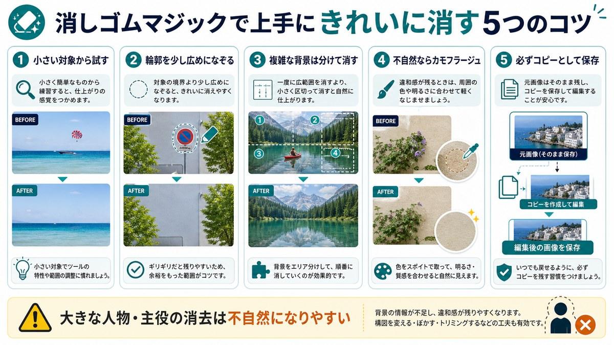 消しゴムマジックできれいに消す5つのコツ