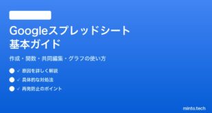 Googleスプレッドシートの基本的な使い方と便利機能ガイド