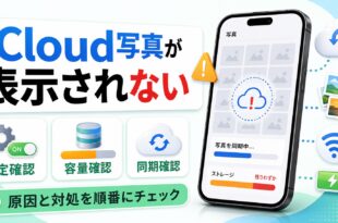 iCloud写真が表示されない時に確認する原因と対処の図解