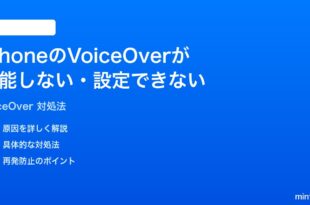 iPhoneのVoiceOverが機能しない設定できない時の対処法