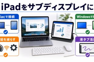 iPadをMacやWindowsのサブディスプレイ、遅延対策、液タブ活用として使う完成Image2アイキャッチ