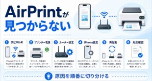 iPhoneでAirPrintプリンターが見つからない原因と対処法