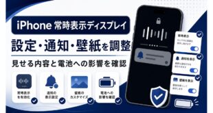 iPhoneの常時表示ディスプレイで設定、通知、壁紙、電池への影響を確認する流れをまとめた日本語アイキャッチ画像
