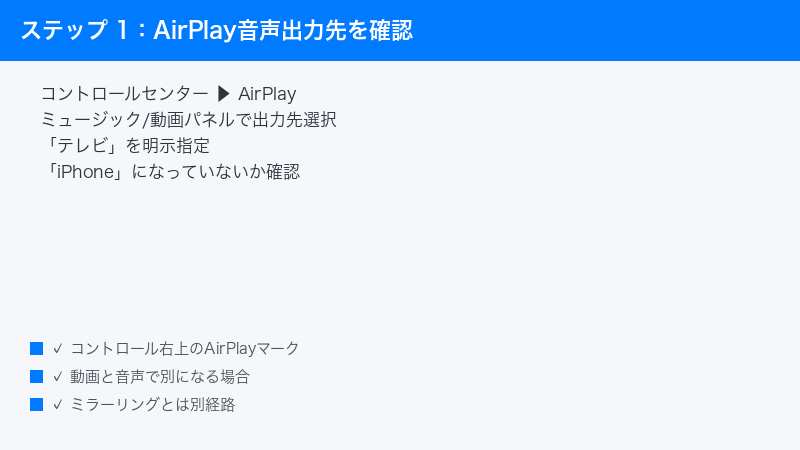 iPhone Control Center AirPlay Output TV Audio Select Specify Manual