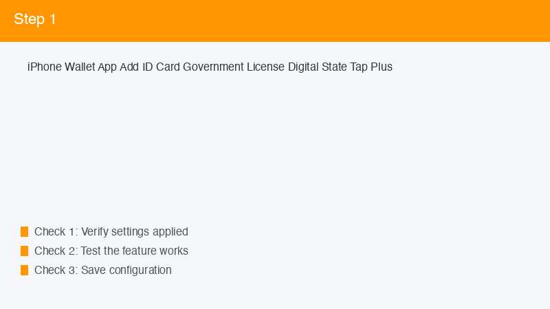 iPhone Wallet App Add ID Card Government License Digital State Tap Plus