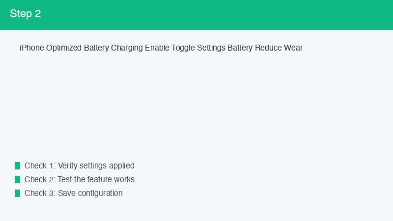 iPhone Optimized Battery Charging Enable Toggle Settings Battery Reduce Wear