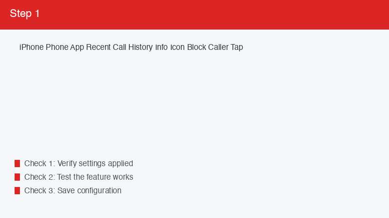 iPhone Phone App Recent Call History Info Icon Block Caller Tap