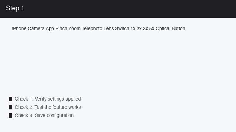 iPhone Camera App Pinch Zoom Telephoto Lens Switch 1x 2x 3x 5x Optical Button